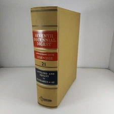 American Digest System Seventh Decennial Edition Vol 21 1956-1966 West Publ. HC