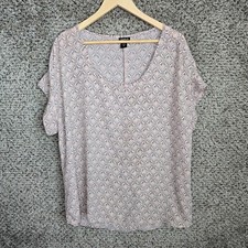 Torrid Top Womens Plus 2X Pink Scoop Neck Sem...