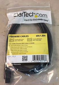 Startech 6 ft 1394b 9 Pin to 9 Pin Firewire 800 Cable M//M