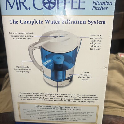 Quart 64oz Water Filtration Durable Plastic Pitcher