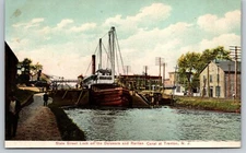 Postcard State St. Lock on Delaware and Raritan Canal Trenton New Jersey *A4251