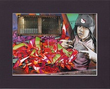 8X10  Matted Print Art Picture Street Art Graffiti: Alexone, Paris France 2010