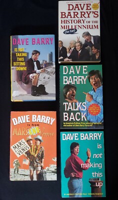 Dave Barry- 5 Book Lot -Including 2 First Edition Hardcovers. Very Good.