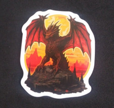 Colorful Mystical Guardian Dragon Sticker 2" x 1 5/8" P 