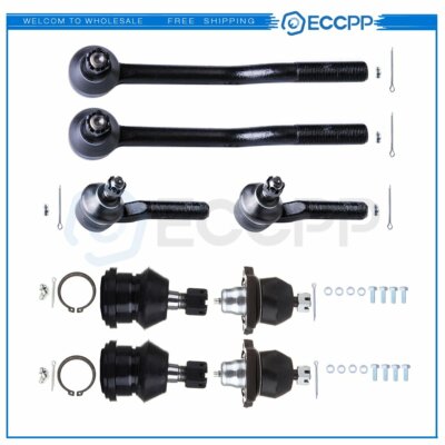 8pcs Suspension Ball Joints Tie Rod Ends For 1995 1996 1997 Nissan Pickup 2WD