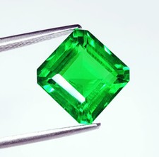 Natural Green Garnet Square Cut 10.82 Ct Loose Gemstone Certified Garnet Gems