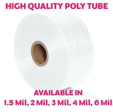 Clear Poly Tubing Multiple Sizes 1 Plastic Roll to Make Impulse Heat Sealer Bags