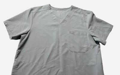 Figs 3-Pocket Scrub Top Tech Collection Light Gray Shirt TM3000