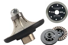 1" Radius Bullnose profile wheel grinding cup saw blade granite stone concrete