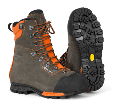 Original Husqvarna Protective leather boots chainsaw protection
