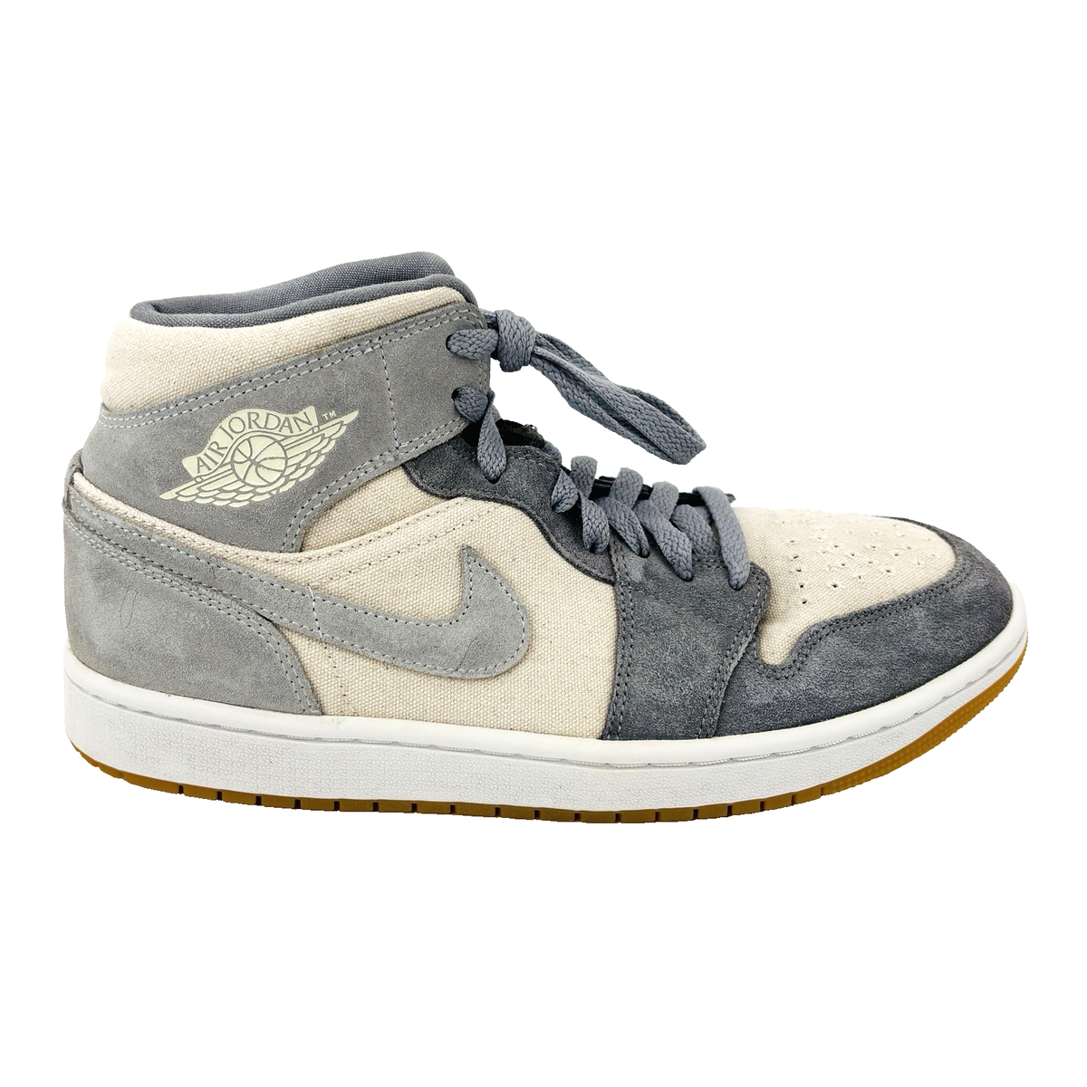 Mens 9.5 Nike Air Jordan 1 SE Mid Coconut Milk Particle Grey