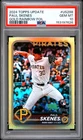 153197626 Paul Skenes 2024 Topps Update #US288 Gold Rainbow Foil RC PSA 10