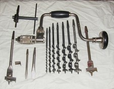 Lot Vintage Stanley Brace Irwin Auger Screwdriver Bits General 55 Circle Cutter
