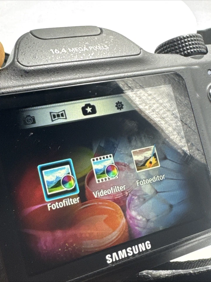 SAMSUNG WB1100F Digitalkamera WiFi NFC Schwarz Weiß Bilder Digital Kamera 16.4MP - Bild 3 von 4