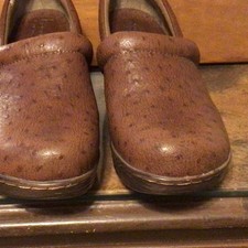 BOC Born Concept Brown Leather Comfort Clog Slip-On Shoes Women  s 10M