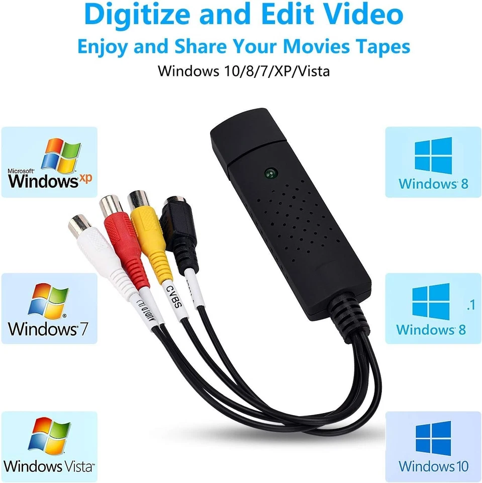 Video Grabber Audio USB 3.0 Mit Software Wandler VHS DVD Capture Konverter DE - Bild 4 von 4
