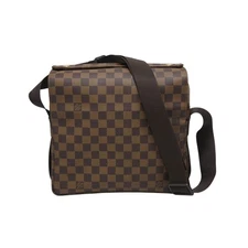 Excellent Condition LOUIS VUITTON Shoulder Bag N45255 Naviglio Brown Damier Canv