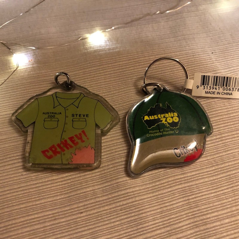 Authentic Australia Zoo Steve Irwin Keychains.. Set Of 2