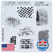Stampers Anonymous Cms-075 Tim Holtz Cling Rubber Stamp Set Ultimate Grunge