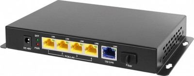 Tiptel SP1005 72W INT PoE+ Gigabit Switch + SFP Fiber Port 4 Port 802af/at