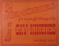 WWII US Navy Sailors Gay Nineties Nightclub Souvenir Photo San Diego CA 1945