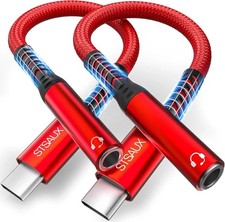 USB Type C to 3.5mm Female Headphone Jack Adapter, USB C to Aux Audio Dongle Cab