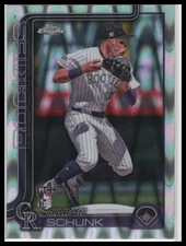 2025 Topps Chrome #238 Aaron Schunk Raywave Refractors