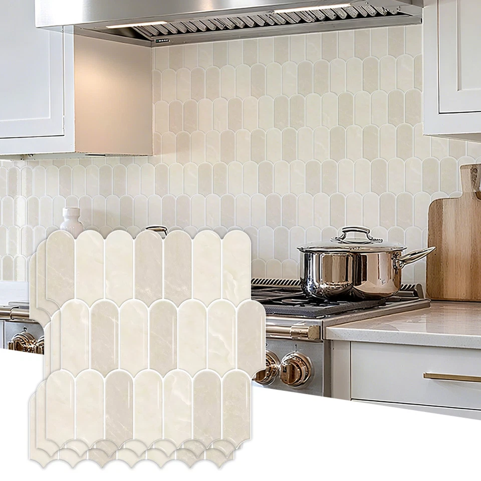 10/20PCS Peel and Stick Wall Decals Kitchen & Bathroom Tile Decals, Wall Panels - Image 3 of 4
