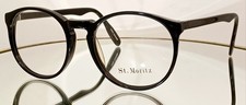 Vintage ST. MORITZ TRUMAN Eyeglasses BLACK New Plastic 51-18-145 Hong Kong