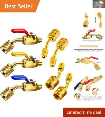 Integrative Ball Valve and Adapter Kit for Air Conditioning System Maintenance