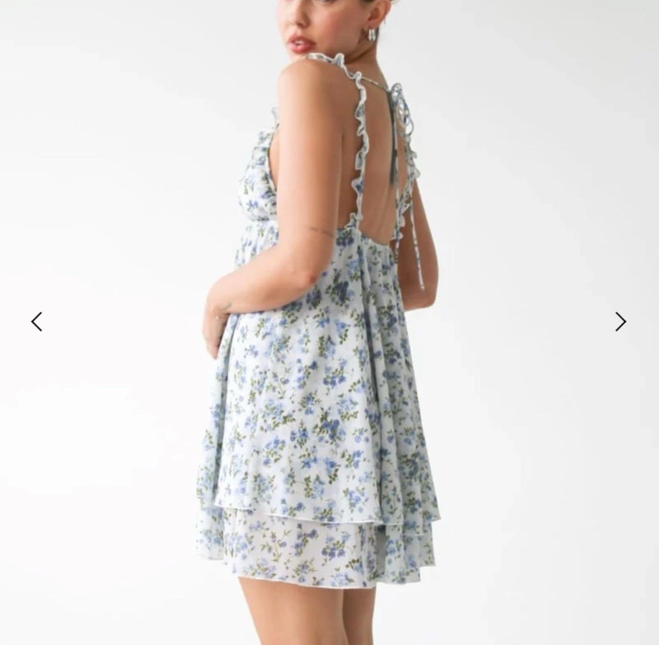 UNDERCOVER Rumored Babydoll donna Secret Garden M mini abito floreale boho con volant a strati