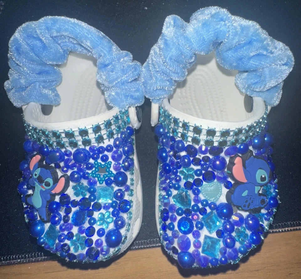 Stitch theme bling infant/toddler crocs - Image 2 of 3