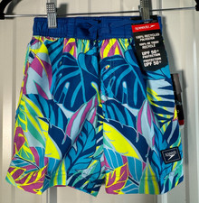 Speedo Boy's Swim Trunk Knee Length Boardshort, Neon Violet, Size 2XS - NWT