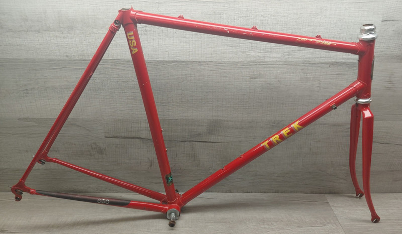 Vintage 1985' Trek 660 Reynolds 531 Steel Bicycle Frame  22.5"  (57.5 cm)  - RED