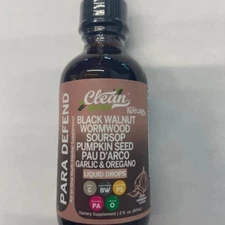 Cleanse for Humans Black Walnut Garlic Soursop Para Defend Wormwood Drops Liquid