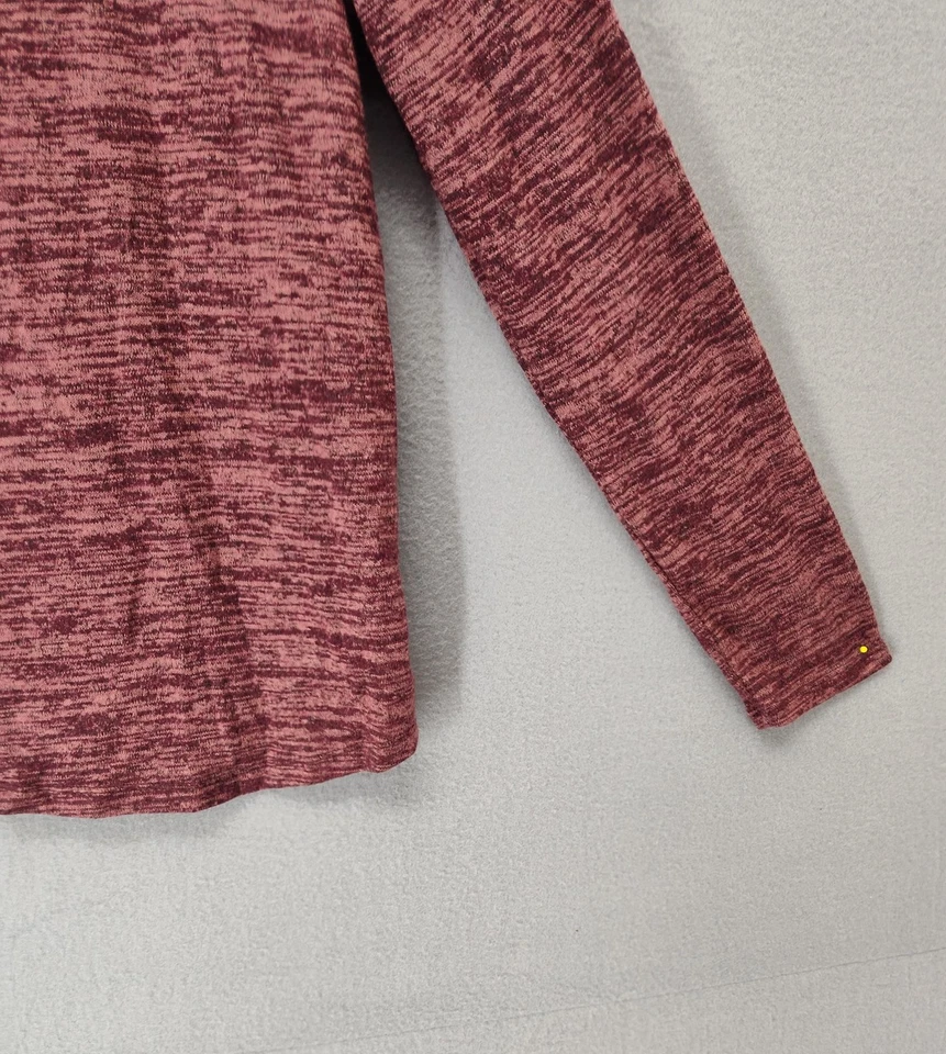 Antiguo Suéter Azul Marino Niñas XL Borgoña Mármol Manga Larga Pullover Suave Elástico Top Foto 4 de 4