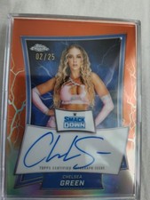 2025 Topps Chrome WWE Chelsea Green Smackdown Auto Signed 2/25