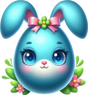 Ostern blau Hase Ei Wandbild Schlafzimmer Fenster Dekor Vinyl Aufkleber Abziehbild 6 Größen