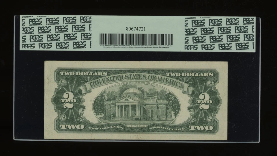 DBR 1963 $2 Legal Fr. 1513 PCGS App 45 Serial A12734183A - Image 2 of 2