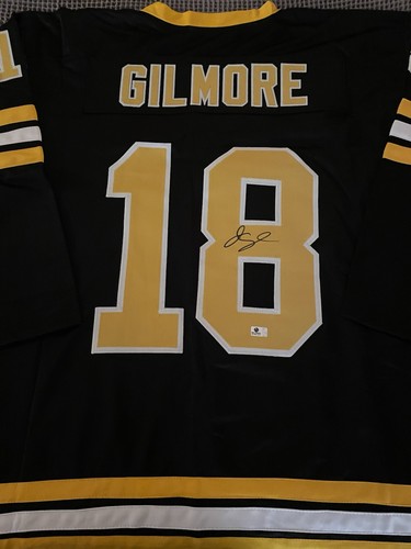 HAPPY GILMORE - ADAM SANDLER SIGNED Custom Hockey Jersey Boston Bruins COA Auto