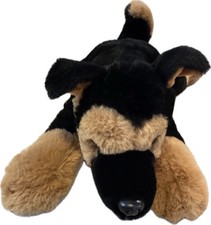German Shepherd Dog Plush FAO Schwartz Stuffed Animal Laying Puppy Toy