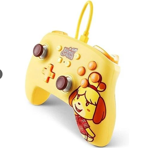 Nintendo Switch Wired Controller Animal Crossing New Horizons Yellow New Power A - Image 2 of 4