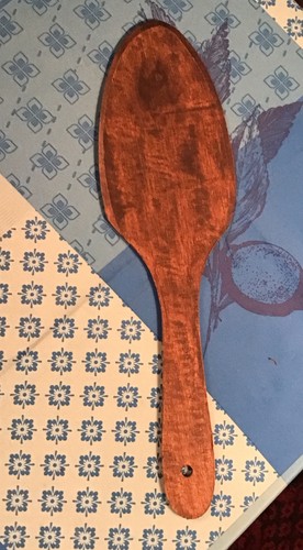 Antique Primitive Hand Painted Strawberries Large Wooden Spatula Peel PATINA - Picture 4 of 4