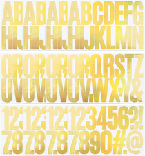 12 Sheets Letter Number Stickers, 3 Inch Vinyl Alphabet Sticker, Self-Adhesive P