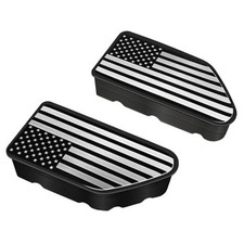 2PCS Bed Rail Stake Pocket Covers for GMC Chevy Silverado Sierra 1500 silvery