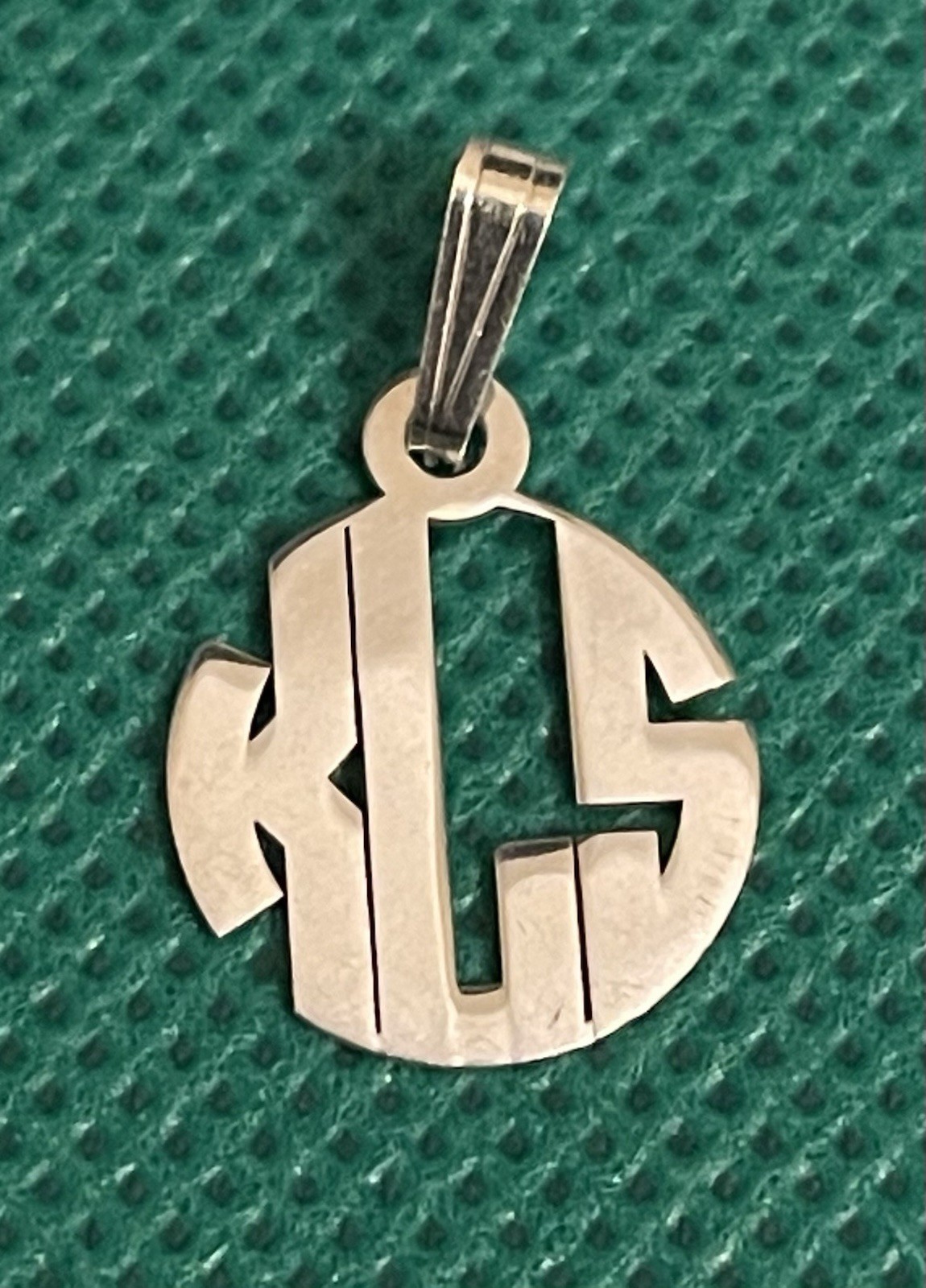 Initials “KLS” Sterling Silver .925 Charm Pendant - image 1