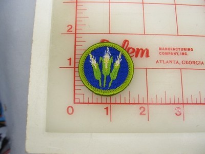 CORN FARMING merit badge plastic backed patch (oP)