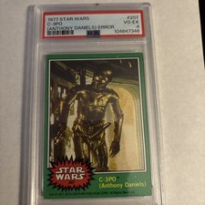 1977 Star Wars C-3po (Anthony Daniel’s)-error Card PSA 4 VG-EX
