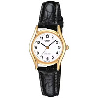 Casio Collection LTP-1154PQ-7BEG Damen Uhr Leder In Schwarz Neu
