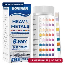 8 Way Heavy Metals Water Test Strips -125 ct Home, Well Drinking Water Testing K